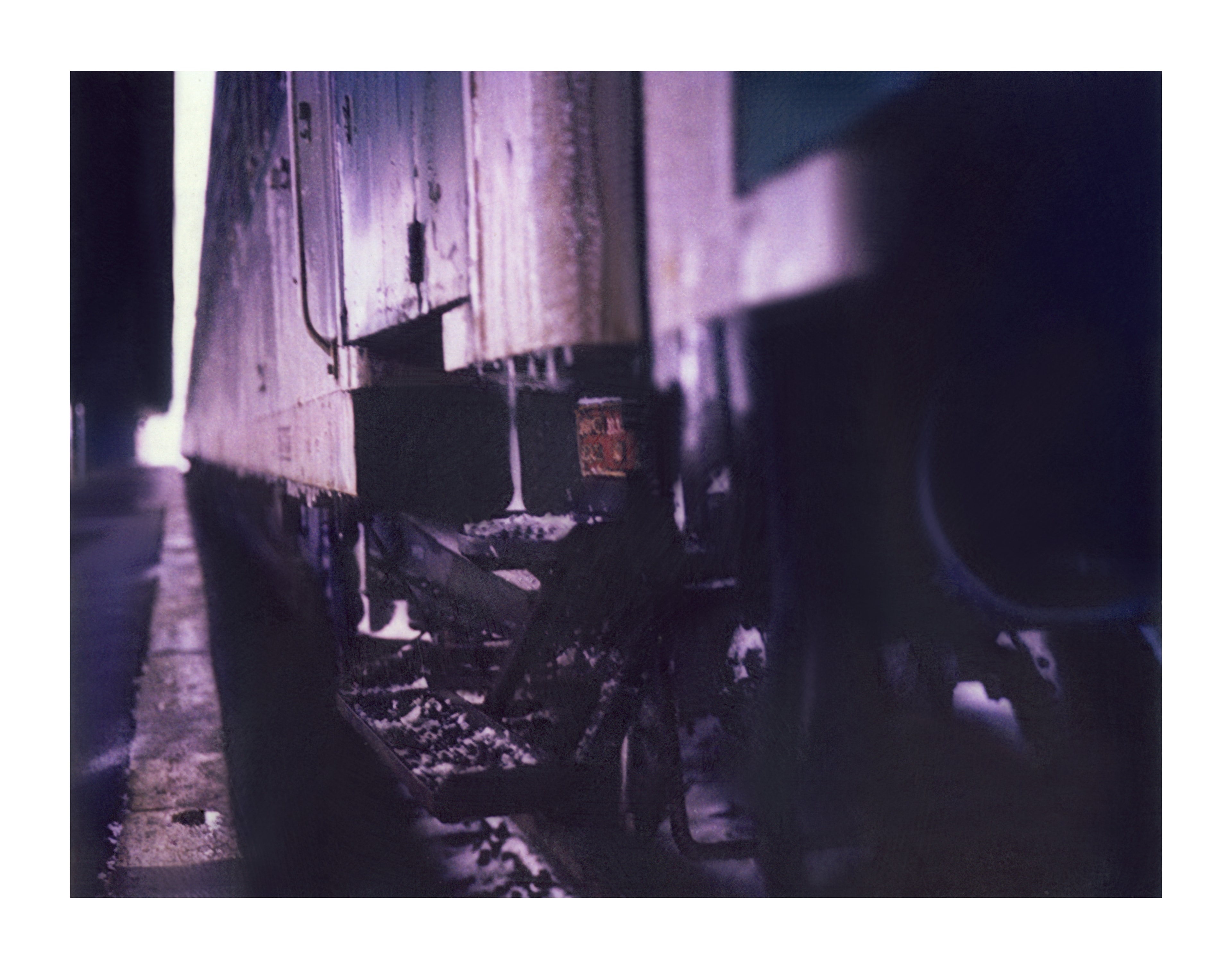 Prague train station at night — Polaroid